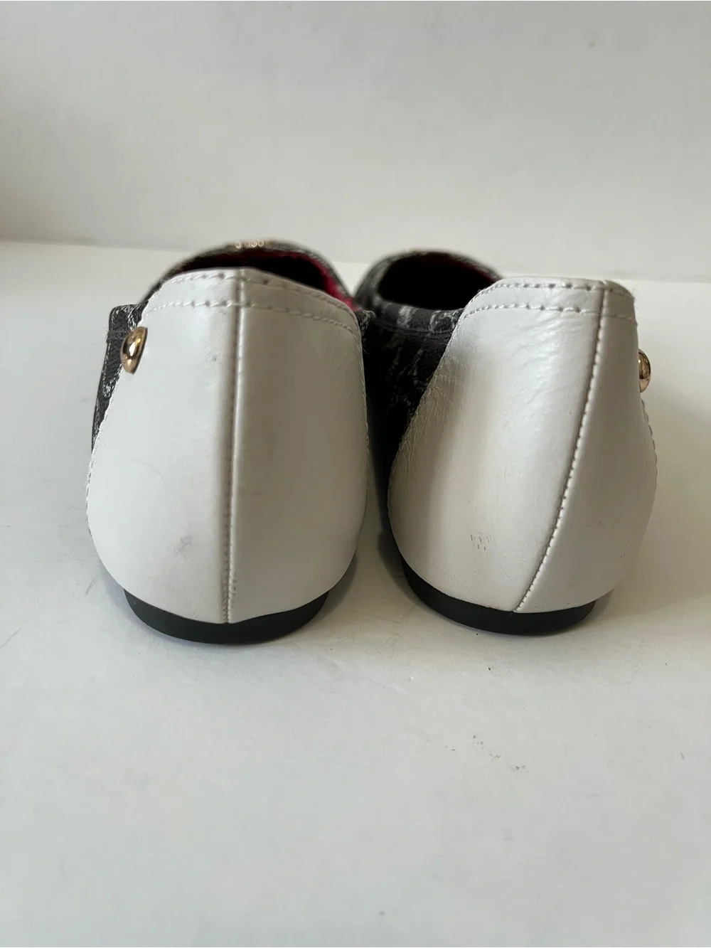 Coach Brown Signature Canvas White Cap Toe Ballet Flats Size 7.5B